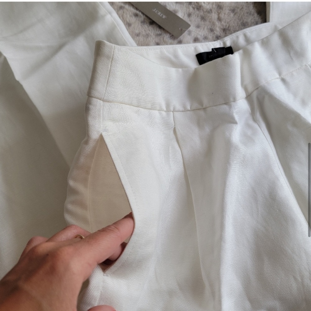 Jcrew High-rise pleated pant in linen blend - Picture 6 of 8